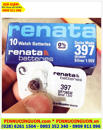Renata 397 _Pin SR726SW, Pin đồng hồ 1.55v Silver Oxide Renata 397 _Pin SR726SW